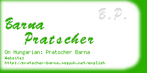 barna pratscher business card